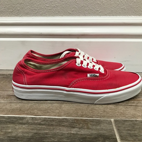 Red Vans Authentics - Picture 5 of 9